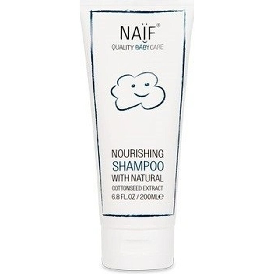 Shampooing nourrissant pour bébés et enfants NAÏF 1×200 ml, shampooing pour bébés