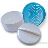 Tarro dental OBZOR 1×1 ud, blanco-azul