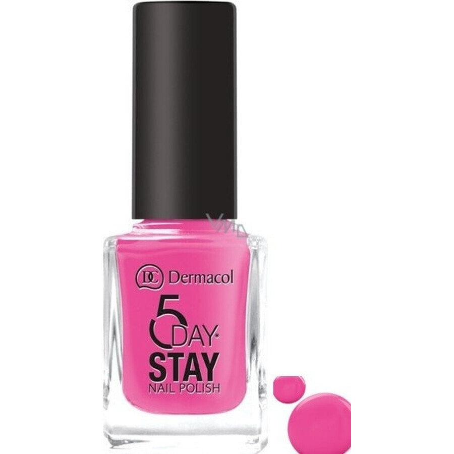 Dermacol Vernis à ongles longue durée 5 jours No.35 Pink ride 1×11 ml, vernis à ongles