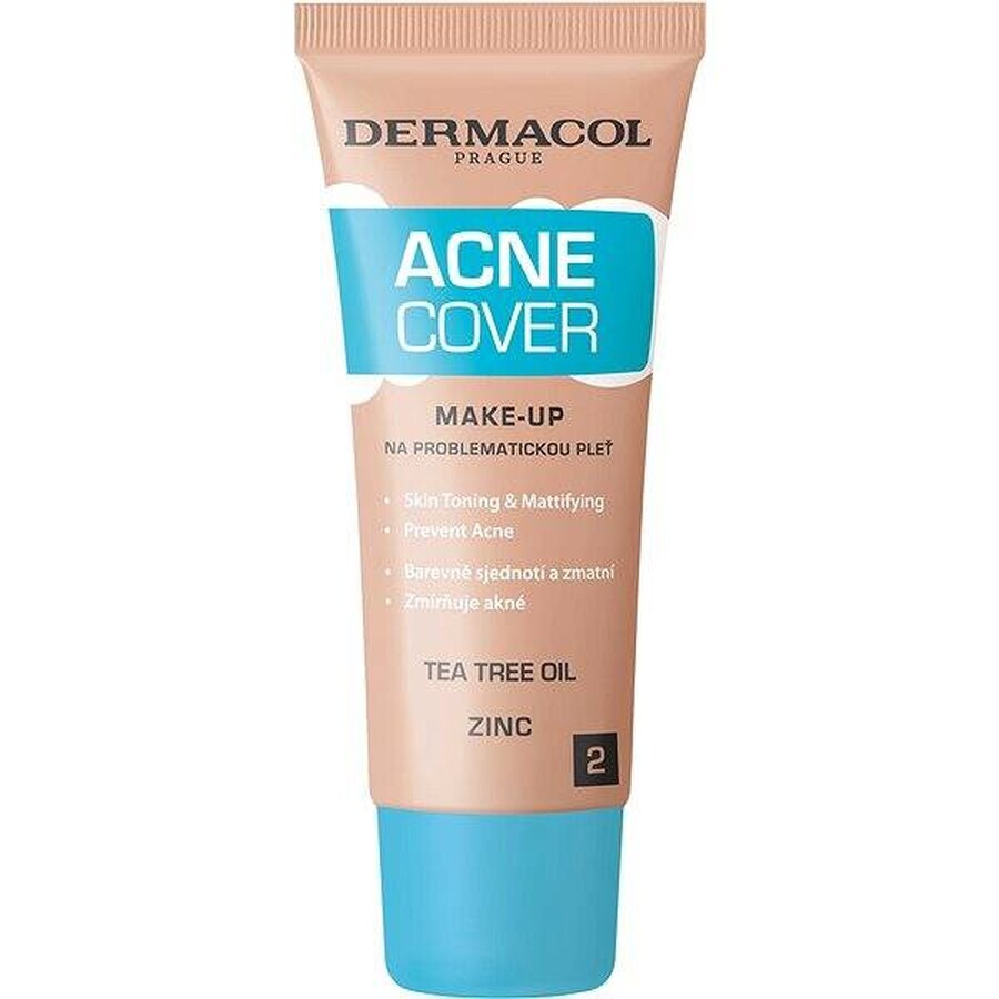 Dermacol Acnecover make-up No.2 1×30 ml, make-up per pelli problematiche