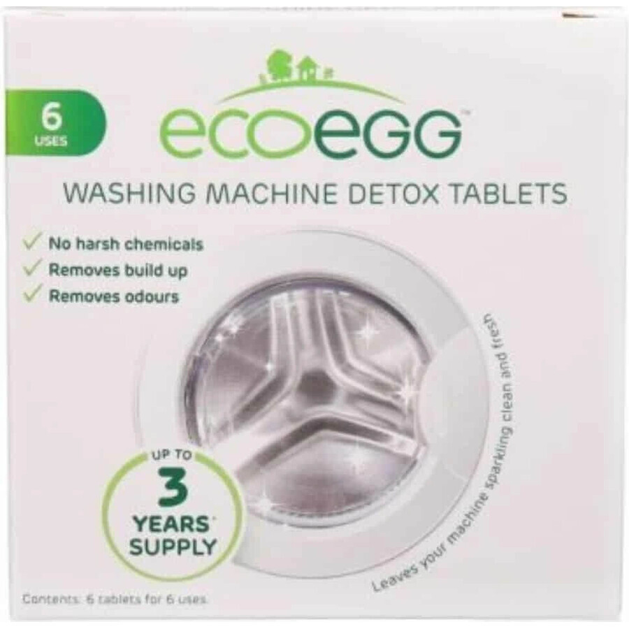 Ecoegg Wasmachine Reinigingstabletten 1×6 stuks, wastabletten