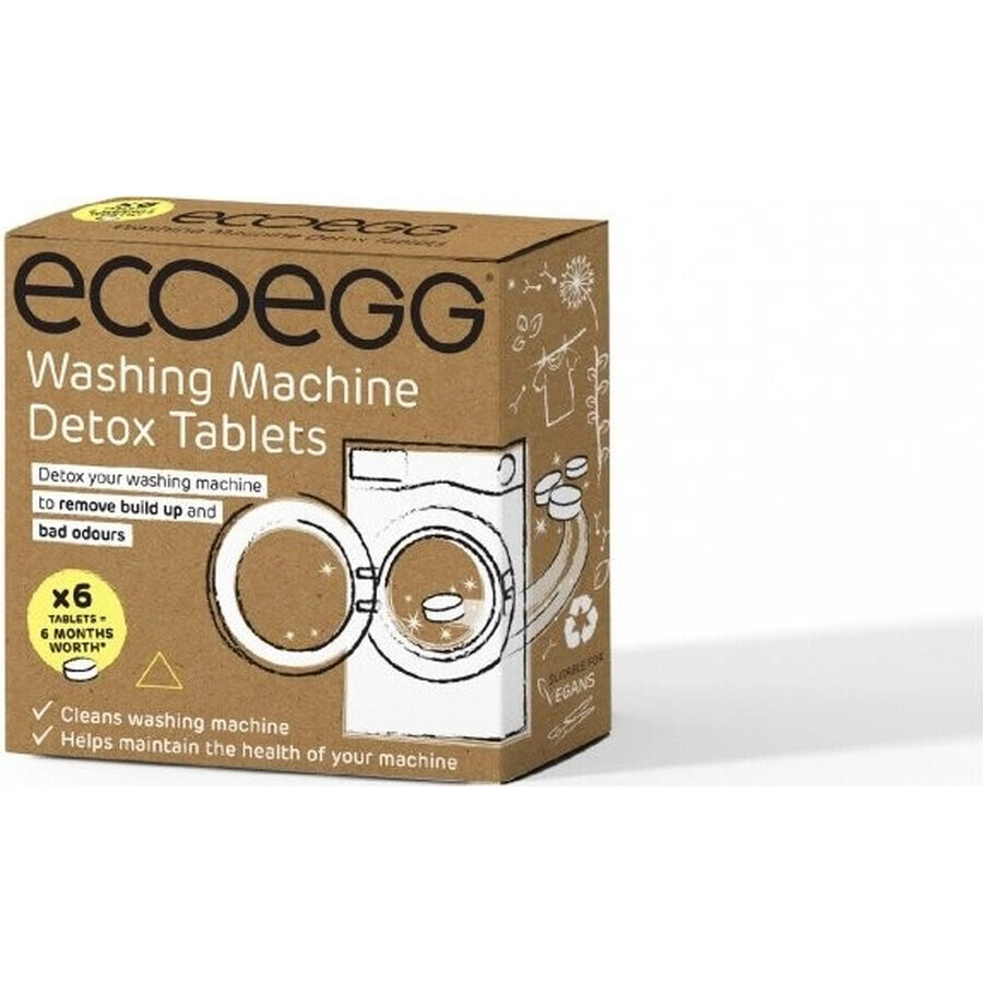 Ecoegg Wasmachine Reinigingstabletten 1×6 stuks, wastabletten