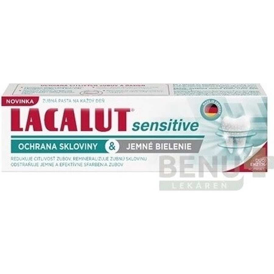 LACALUT sensitive enamel protection& gentle whitening 1×75 ml, pastă de dinți