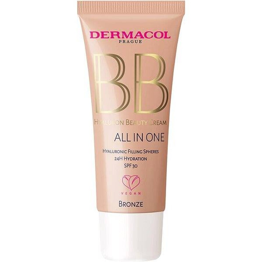 Dermacol BB crème hyaluronique SPF30 No.2 BRONZE 1×30 ml, crème SPF30