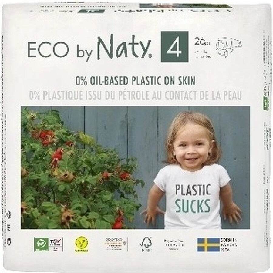 Eco by Naty Diapers Maxi 7 - 18 kg 1×26 pcs, diapers