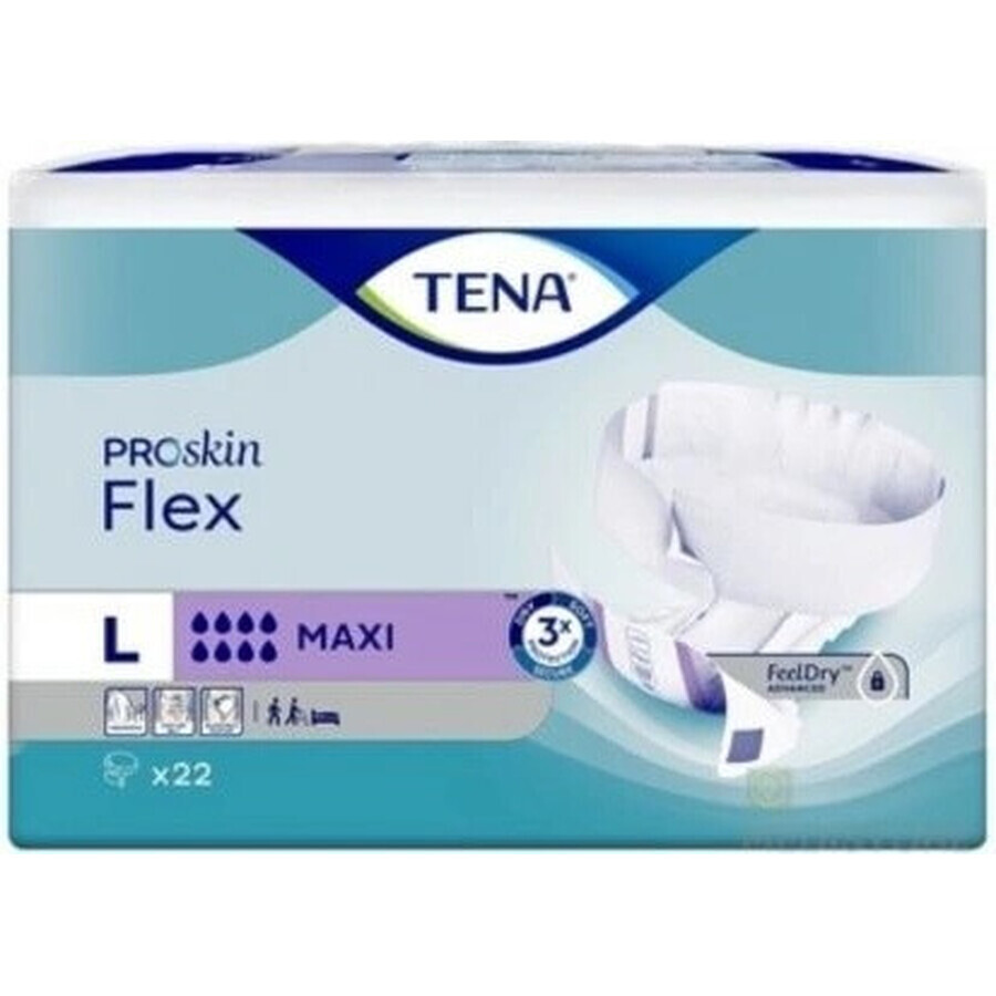 TENA Flex Maxi L 1×22 pcs, incontinence briefs with quick release waistband