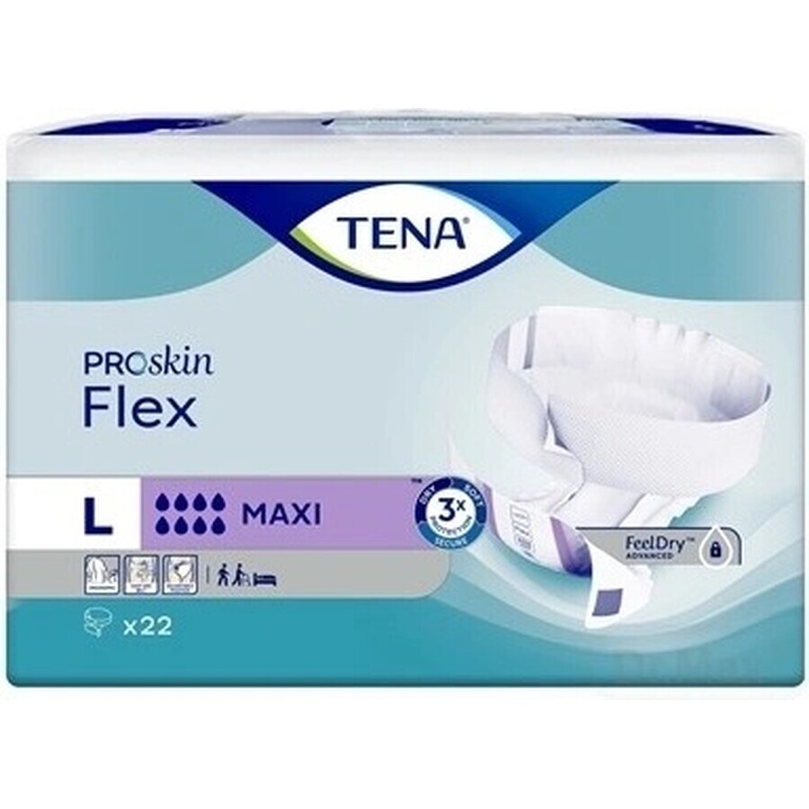 TENA Flex Maxi L 1×22 pcs, incontinence briefs with quick release waistband