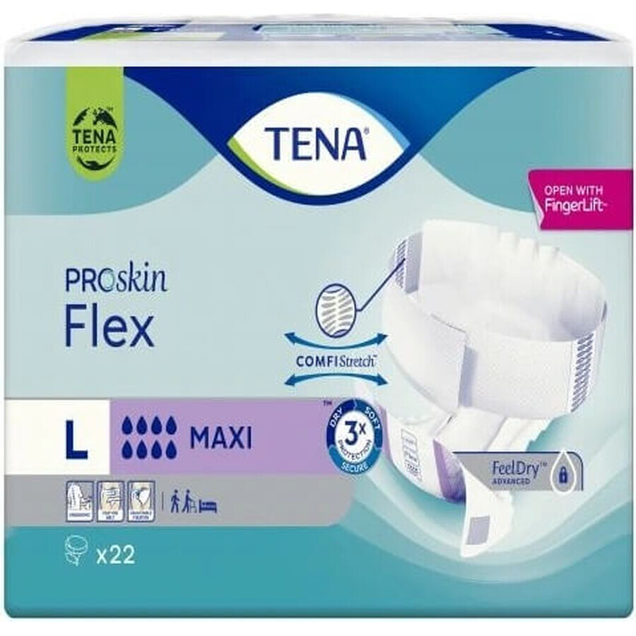 TENA Flex Maxi L 1×22 pcs, incontinence briefs with quick release waistband