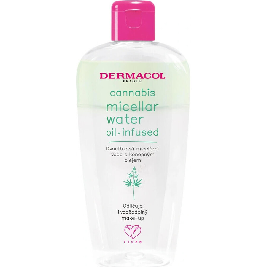 Dermacol Cannabis eau micellaire biphasée 1×200 ml, eau micellaire