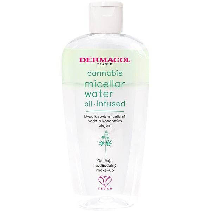 Dermacol Cannabis eau micellaire biphasée 1×200 ml, eau micellaire