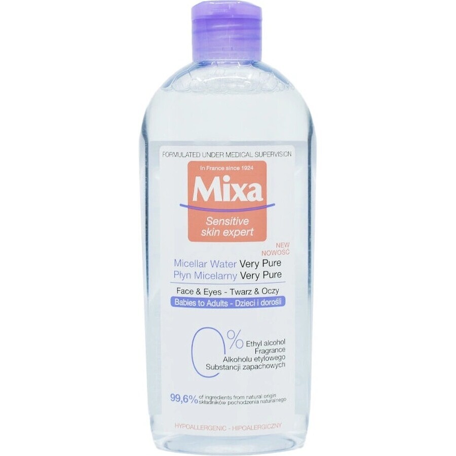 Mixa Very Pure Micellar Water 1×400 ml, micellar water