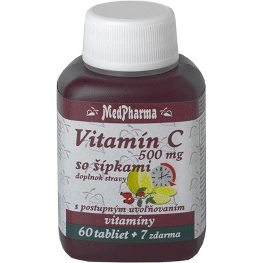 MedPharma VITAMINE C 500MG met pijlen 1×37 tbl, geleidelijke afgifte