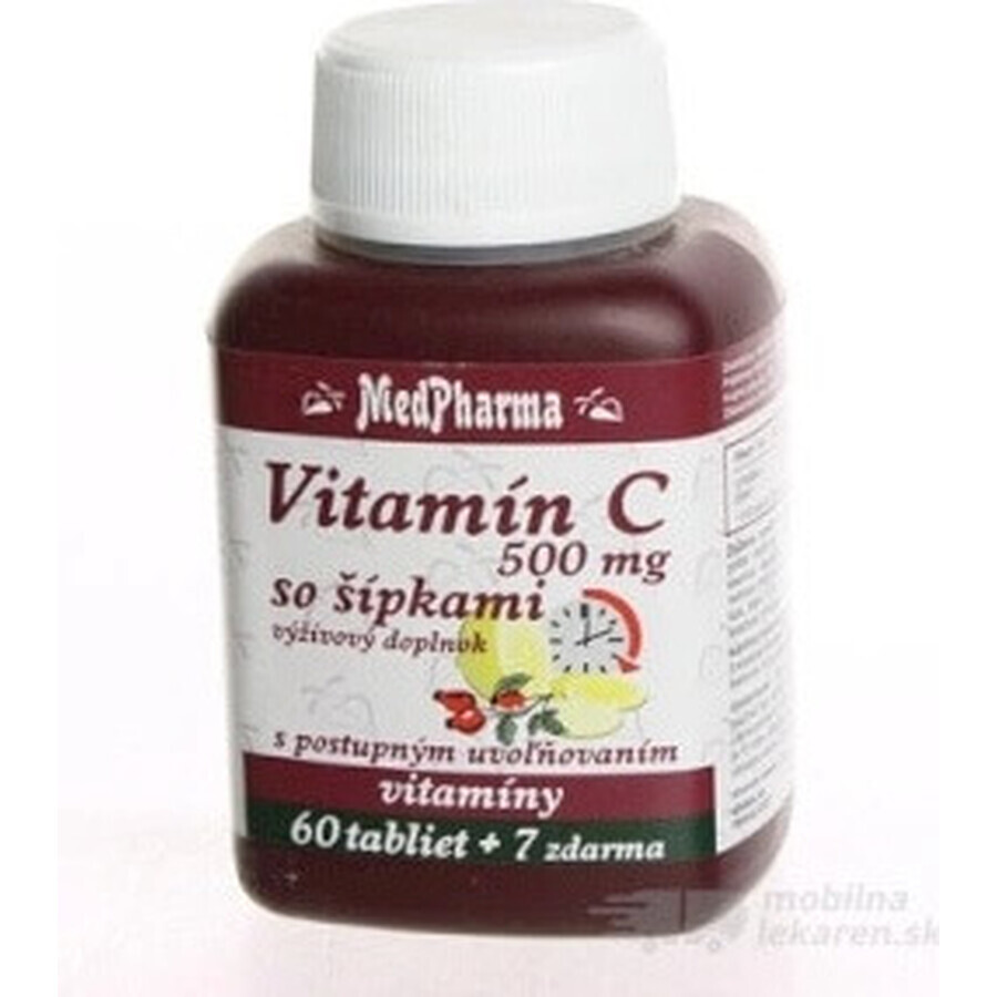 MedPharma VITAMINE C 500MG met pijlen 1×37 tbl, geleidelijke afgifte