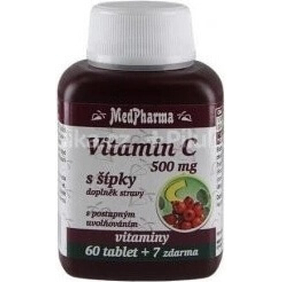 MedPharma VITAMINE C 500MG met pijlen 1×37 tbl, geleidelijke afgifte