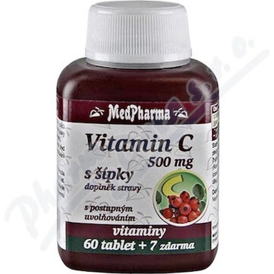 MedPharma VITAMINE C 500MG met pijlen 1×37 tbl, geleidelijke afgifte