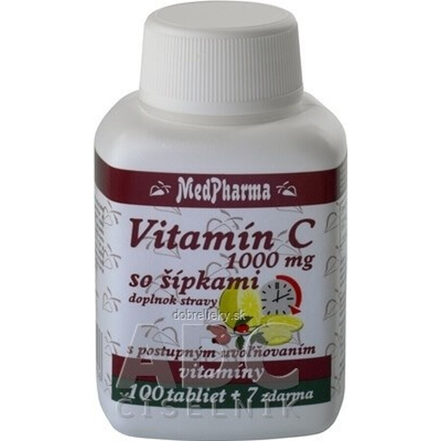 MedPharma VITAMIN C 1000 mg with rose hips 1×37 tbl, gradual release