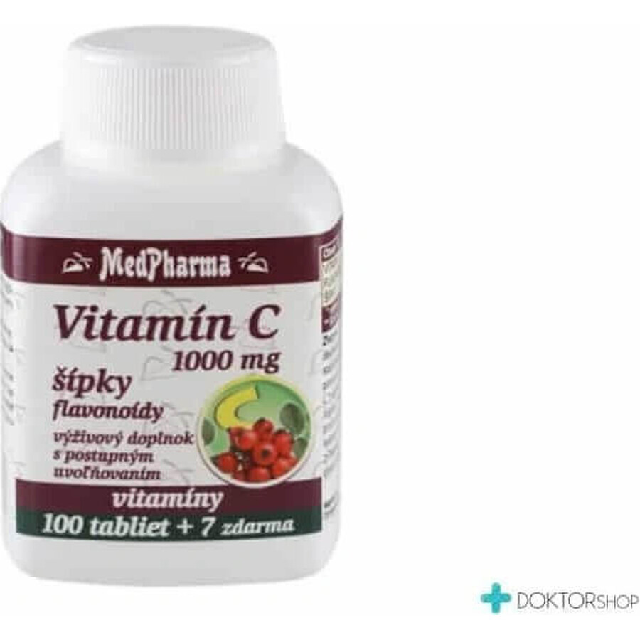 MedPharma VITAMIN C 1000 mg with rose hips 1×37 tbl, gradual release