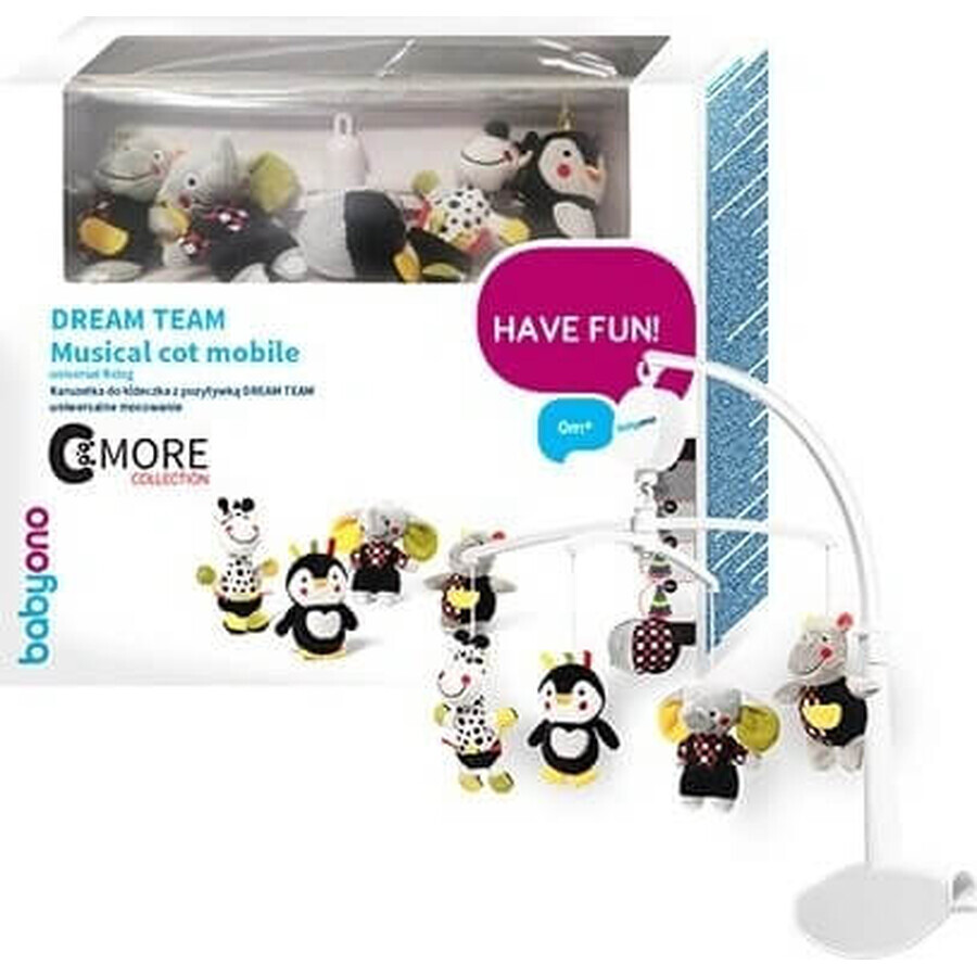 BABYONO Muzikale draaimolen C-MORE Dream Team 1×1 stuk, muzikale draaimolen