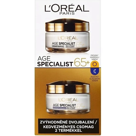 L'Oréal Paris Age Specialist 65+ podwójne opakowanie 2×50 ml, kosmetyki: ceny i cechy
