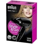 Braun Satin Hair 1 Hd 130 To Go 1pc 1×1 buc uscător de păr