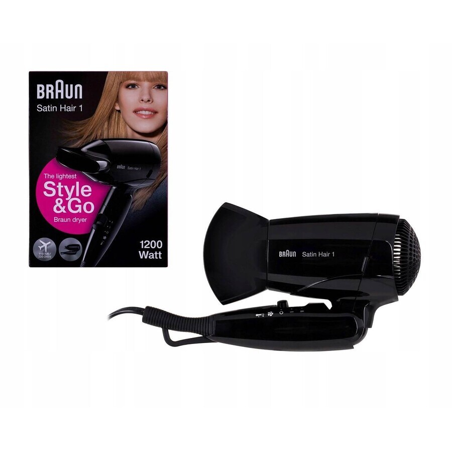 Braun Satin Hair 1 Hd 130 To Go 1pc 1×1 buc uscător de păr