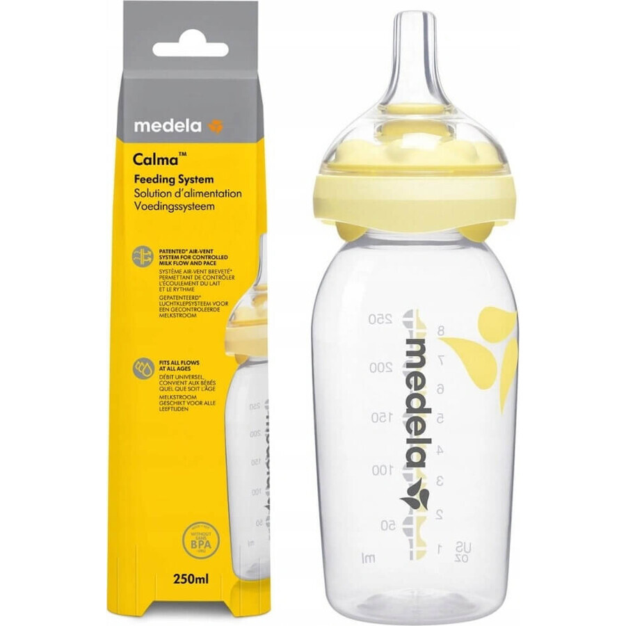 Medela Calma™ bottle for breastfed babies 250 ml 1×1 bottle