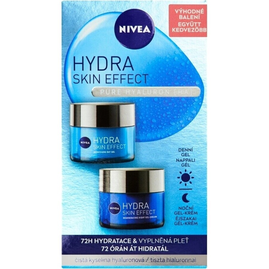 Nivea Gel hidratant de zi + noapte Hydra Skin Effect 2x50ml 1×2x50ml, hidratant