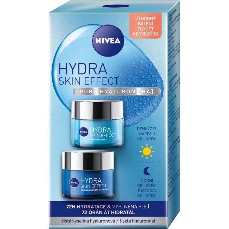 Nivea Gel hidratant de zi + noapte Hydra Skin Effect 2x50ml 1×2x50ml, hidratant