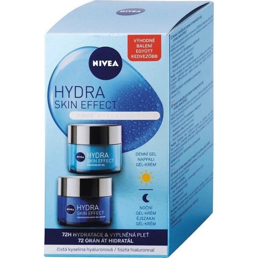 Nivea Gel hidratant de zi + noapte Hydra Skin Effect 2x50ml 1×2x50ml, hidratant