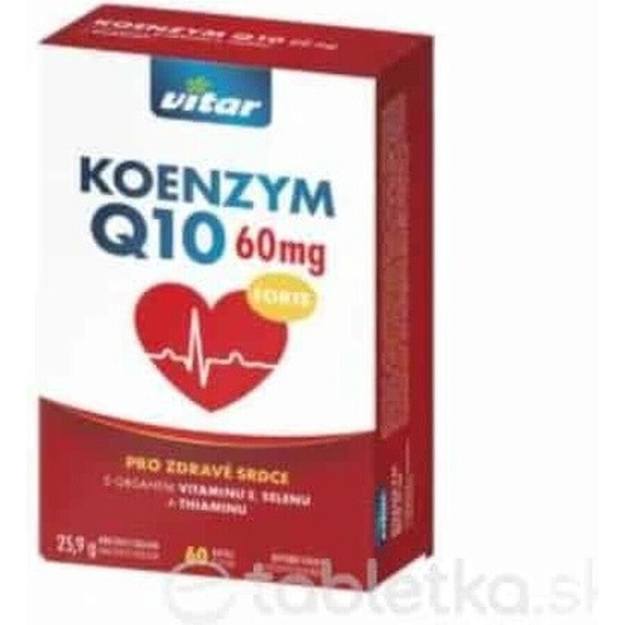 KOENZYM Q10 60 mg FORTE 1×60 cps, cu vitamina E și seleniu