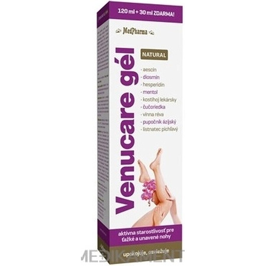 MedPharma VENUCARE GEL NATURAL 1×150 ml, gel 120 ml+30 ml free of charge