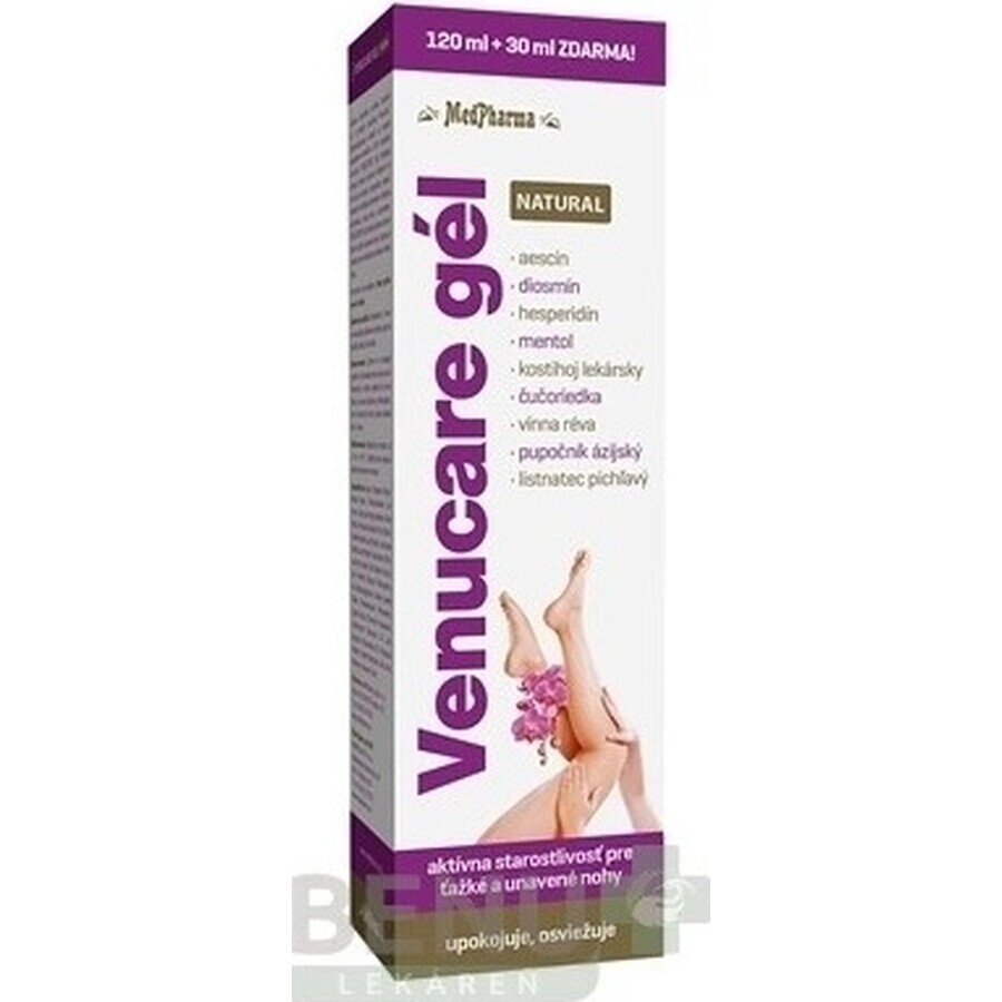 MedPharma VENUCARE GEL NATURAL 1×150 ml, gel 120 ml+30 ml free of charge