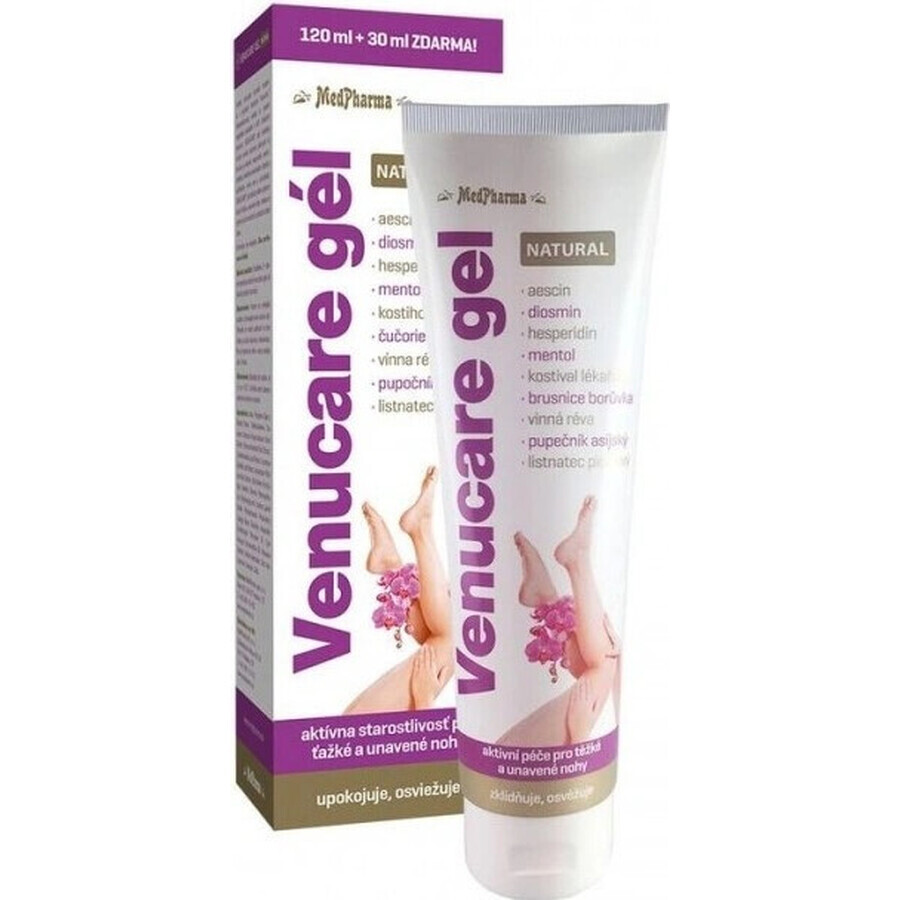 MedPharma VENUCARE GEL NATURAL 1×150 ml, gel 120 ml+30 ml free of charge