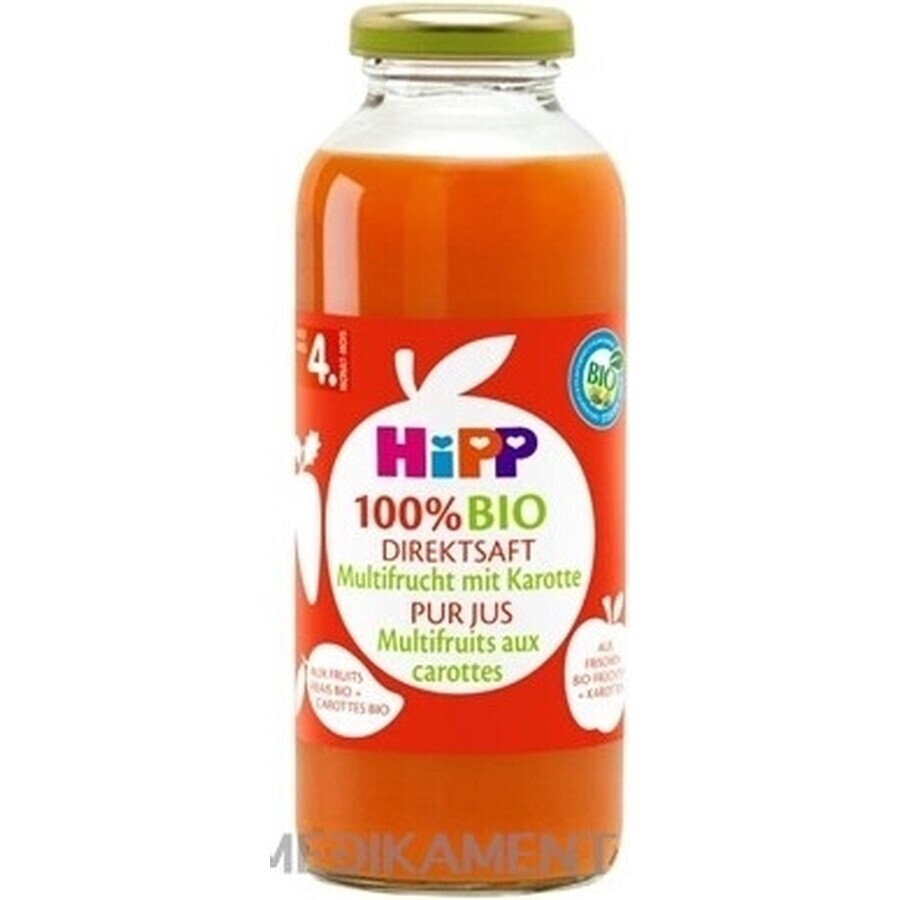 HiPP 100% Bio suc de fructe cu morcov 1×330 ml, suc de fructe