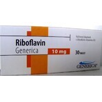 GENERICA Riboflavin 10 mg 1×30 tbl, food supplement