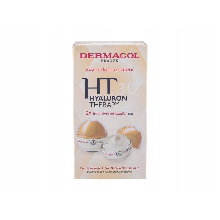 Dermacol Duopack HT3D crème de jour et de nuit 1×100 ml, 50 ml + 50 ml