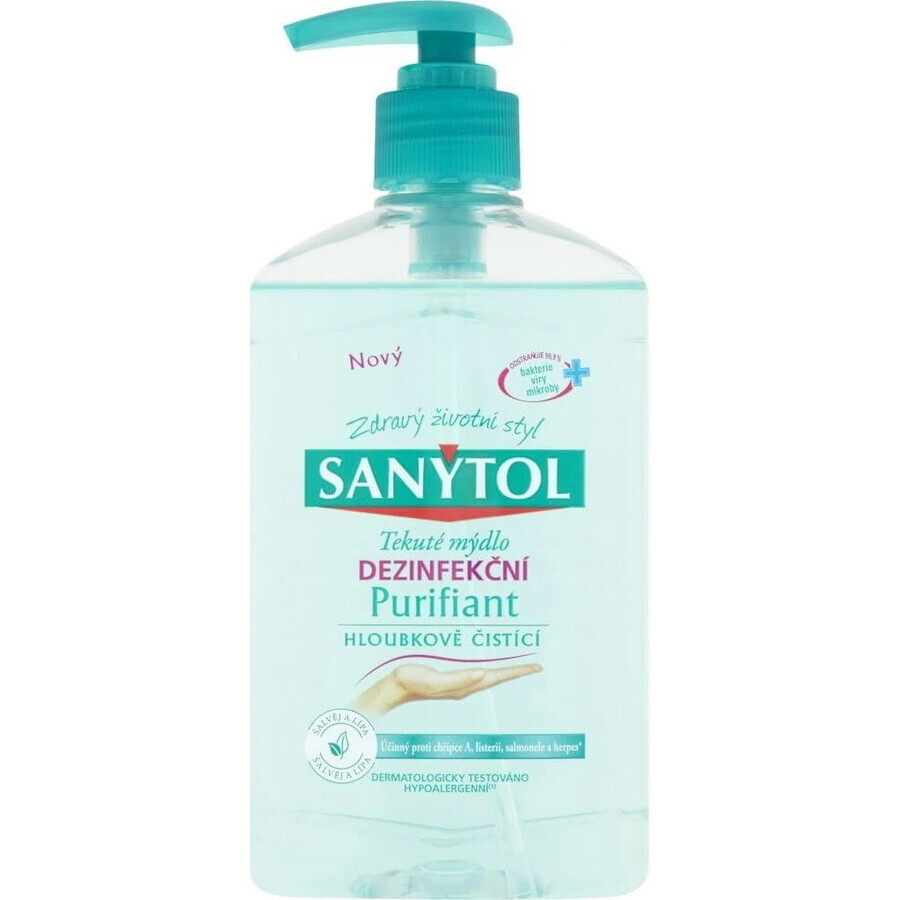 Sanytol Savon désinfectant purifiant 1×250 ml, savon désinfectant