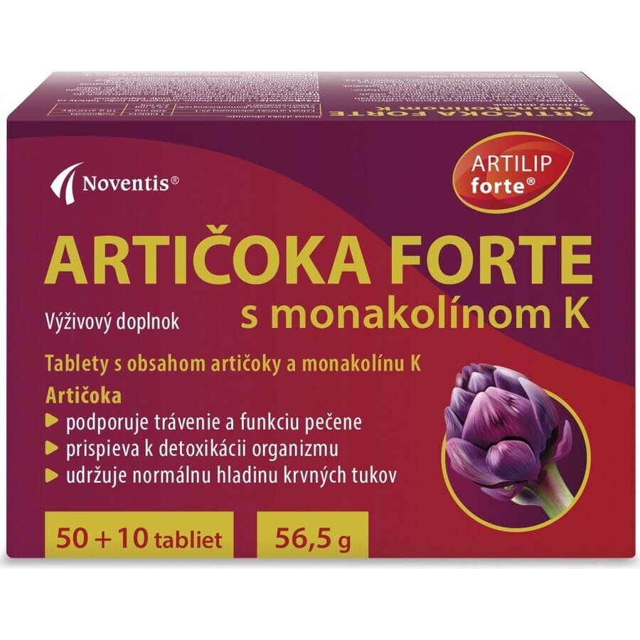 ARTIČOKA FORTE met monacoline K 1×60 tbl, voedingssupplement