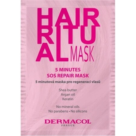 Dermacol HAIR RITUAL Masque régénérant de 5 minutes pour les cheveux 1×15 ml