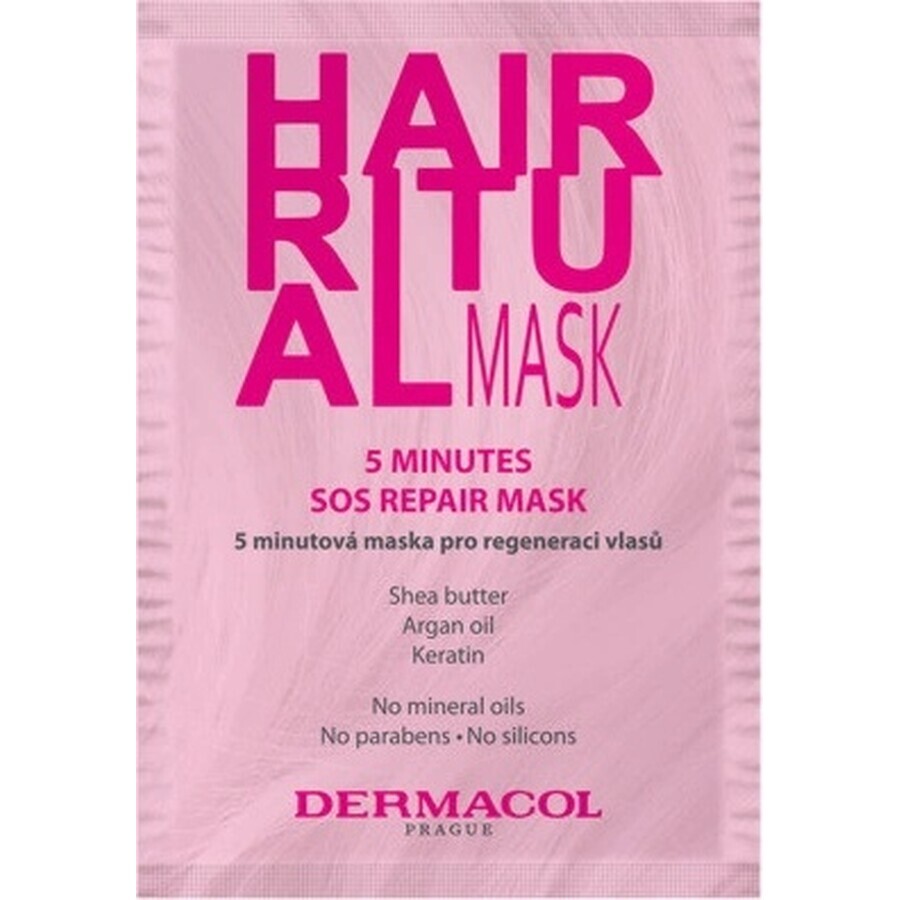 Dermacol HAIR RITUAL Masque régénérant de 5 minutes pour les cheveux 1×15 ml