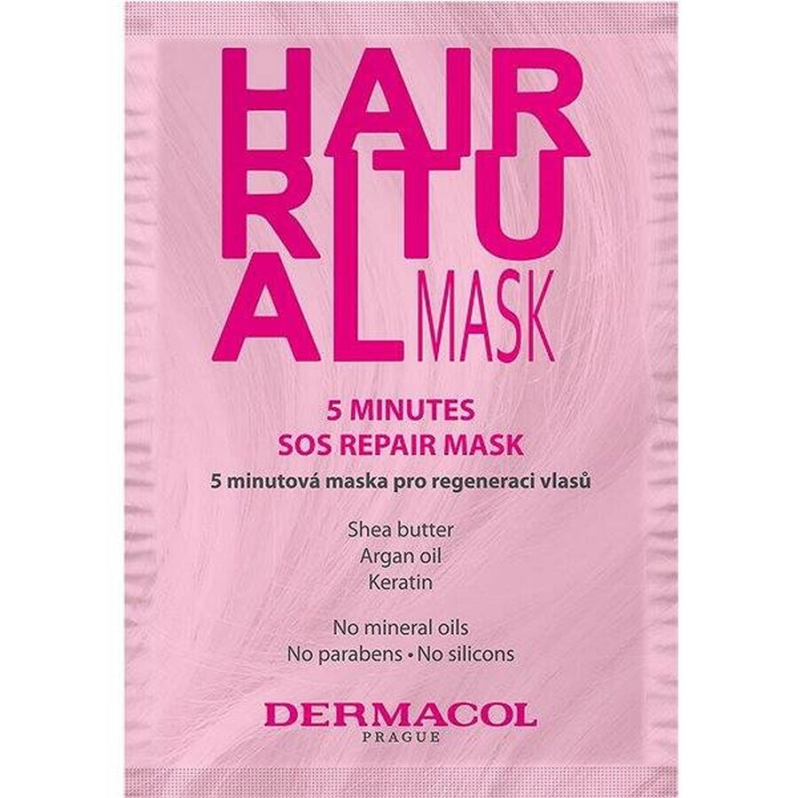 Dermacol HAIR RITUAL Masque régénérant de 5 minutes pour les cheveux 1×15 ml