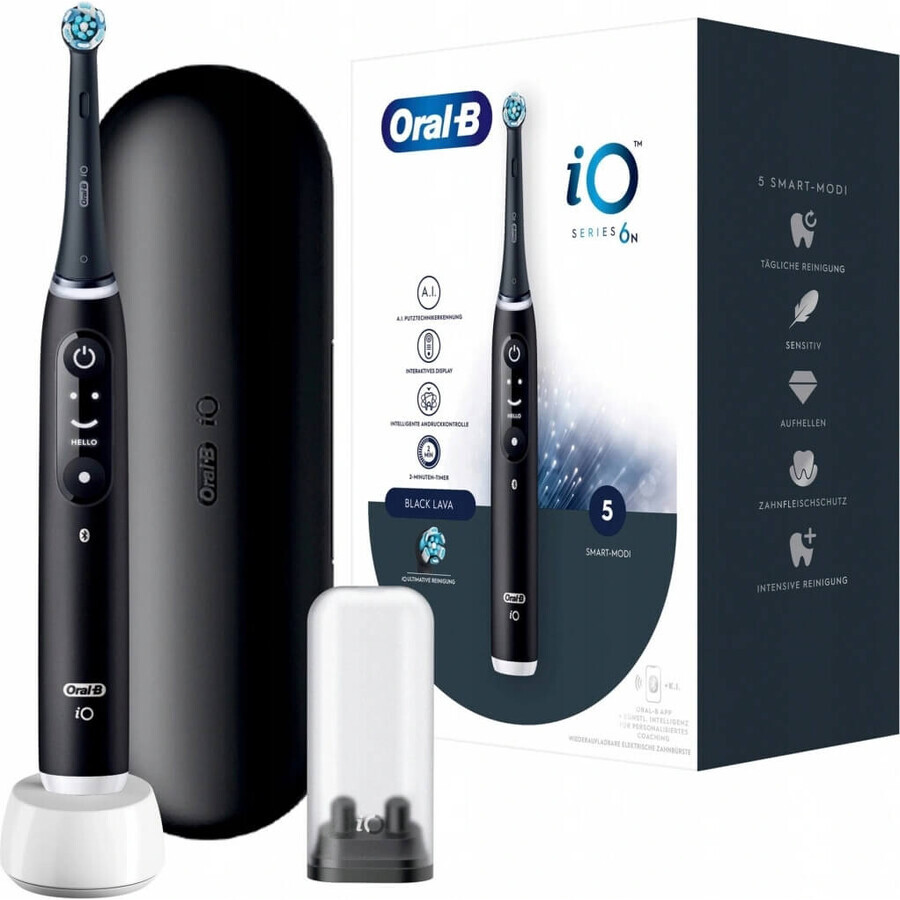 Oral B Oral B iO Series 6 Black 1×1 Electric Toothbrush, brosse à dents électrique