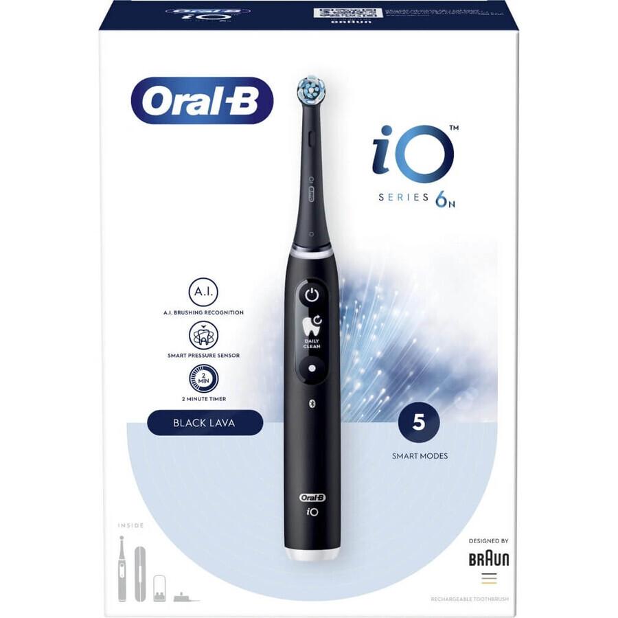 Oral B Oral B iO Series 6 Black 1×1 Electric Toothbrush, brosse à dents électrique