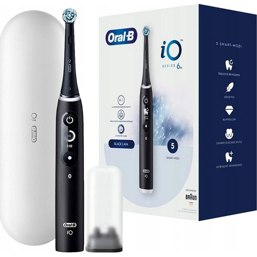 Oral B Oral B iO Series 6 Black 1×1 Electric Toothbrush, brosse à dents électrique