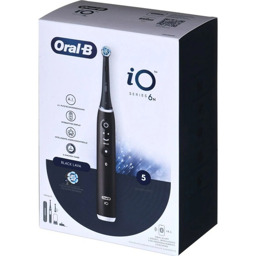 Oral B Oral B iO Series 6 Black 1×1 Electric Toothbrush, brosse à dents électrique