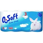 Q SOFT White Papier hygiénique 3 plis blanc 1×8 pièces, 160 pièces