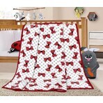 Baby blanket ELLA 1003/155 N 100x150cm red bows 1×1 pc, baby blanket