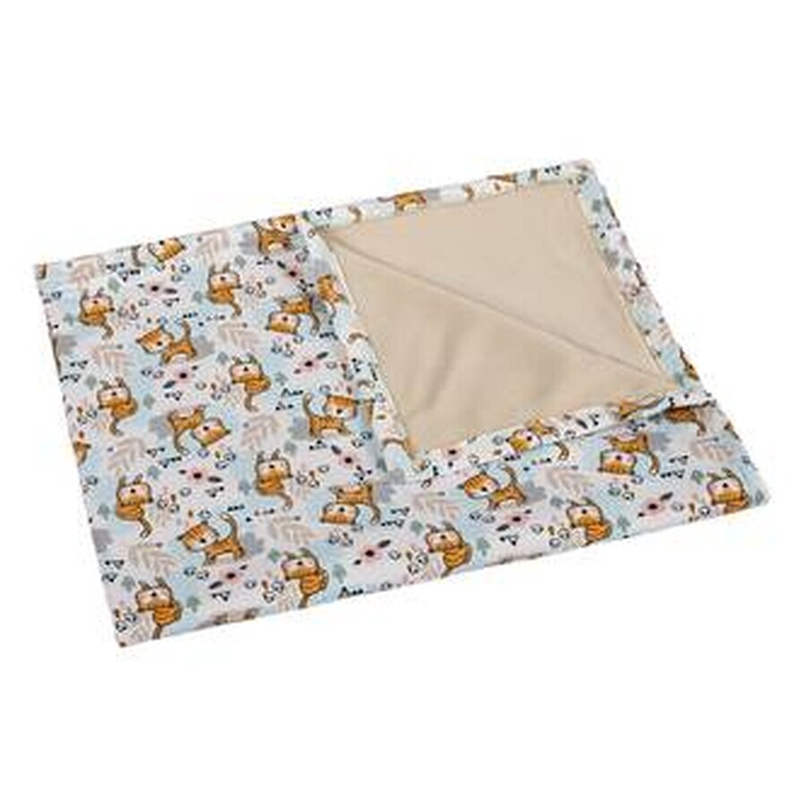 Children's blanket BÁRA 5284/427 75x100 beige/pussies 1×1 pc, baby blanket