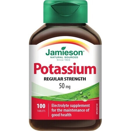 JAMIESON POTASIUM 50 mg 1×100 tbl, potassium