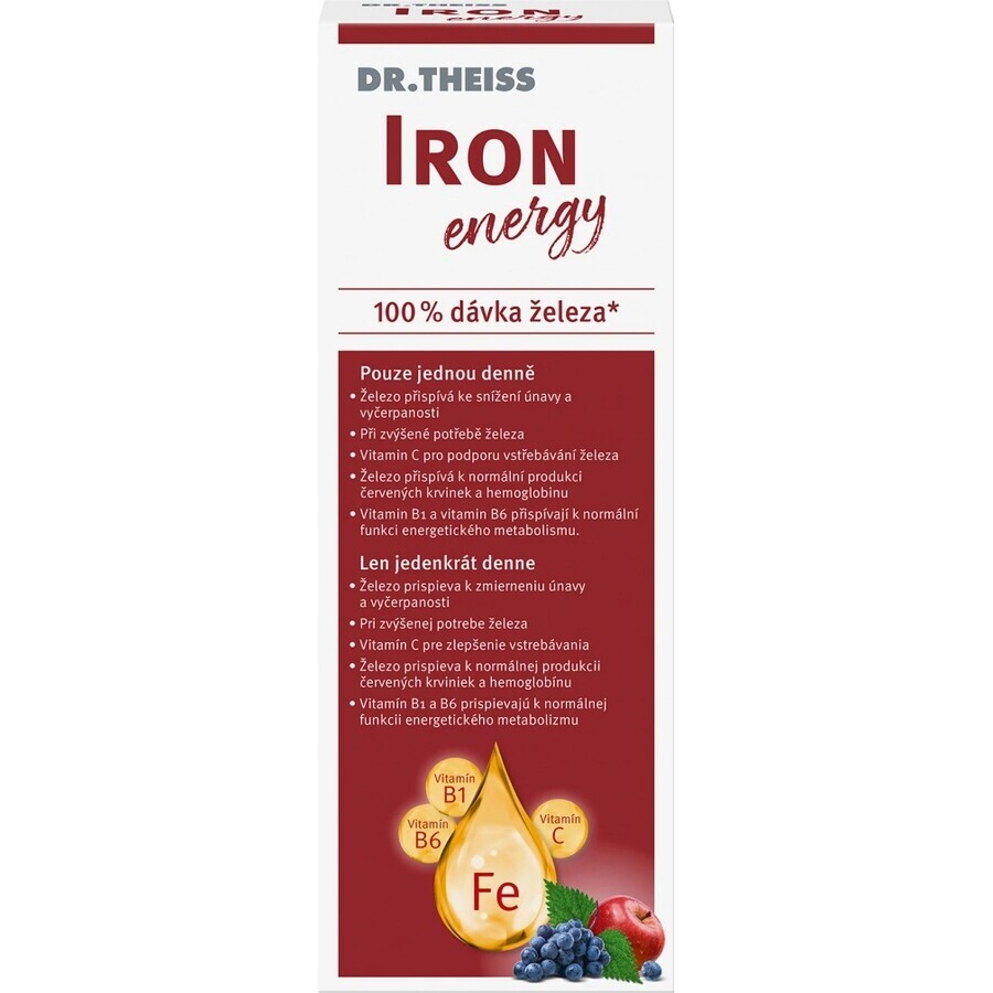 Dr Theiss Iron Energy 1×250 ml, complément alimentaire